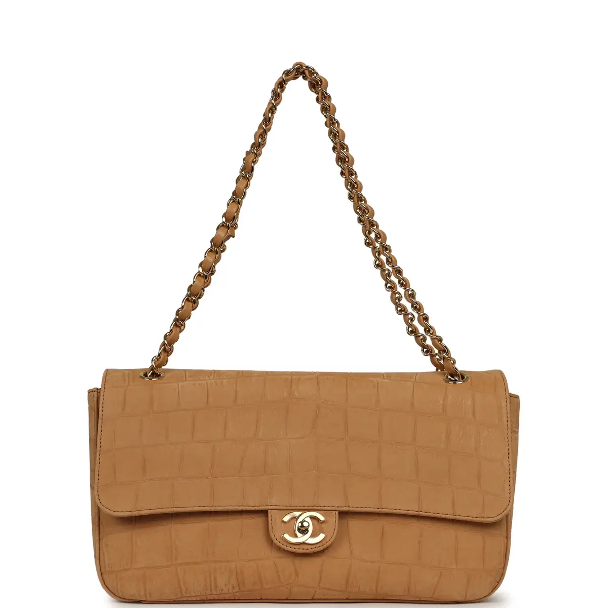 Chanel Chanel Maxi "Souplissimo" Small Flap Bag Camel Croc Embossed Suede Gold Hardware | Thumbnail 7 Chanel Chanel Maxi "Souplissimo" Small Flap Bag Camel Croc Embossed Suede Gold Hardware | Thumbnail 7