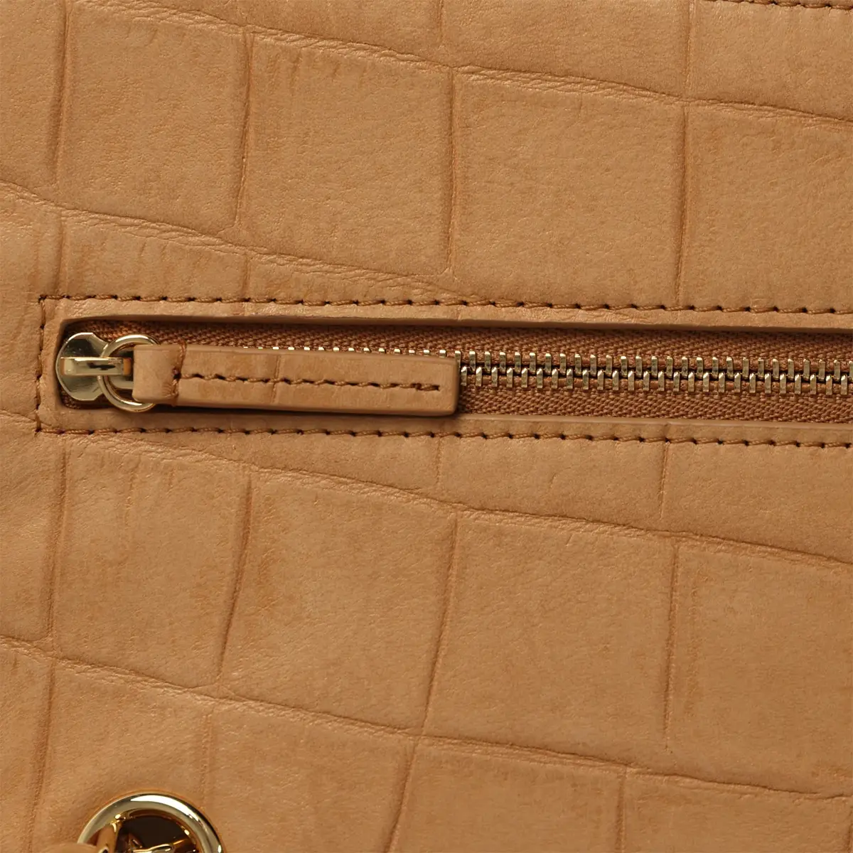 Chanel Chanel Maxi "Souplissimo" Small Flap Bag Camel Croc Embossed Suede Gold Hardware | Thumbnail 8 Chanel Chanel Maxi "Souplissimo" Small Flap Bag Camel Croc Embossed Suede Gold Hardware | Thumbnail 8
