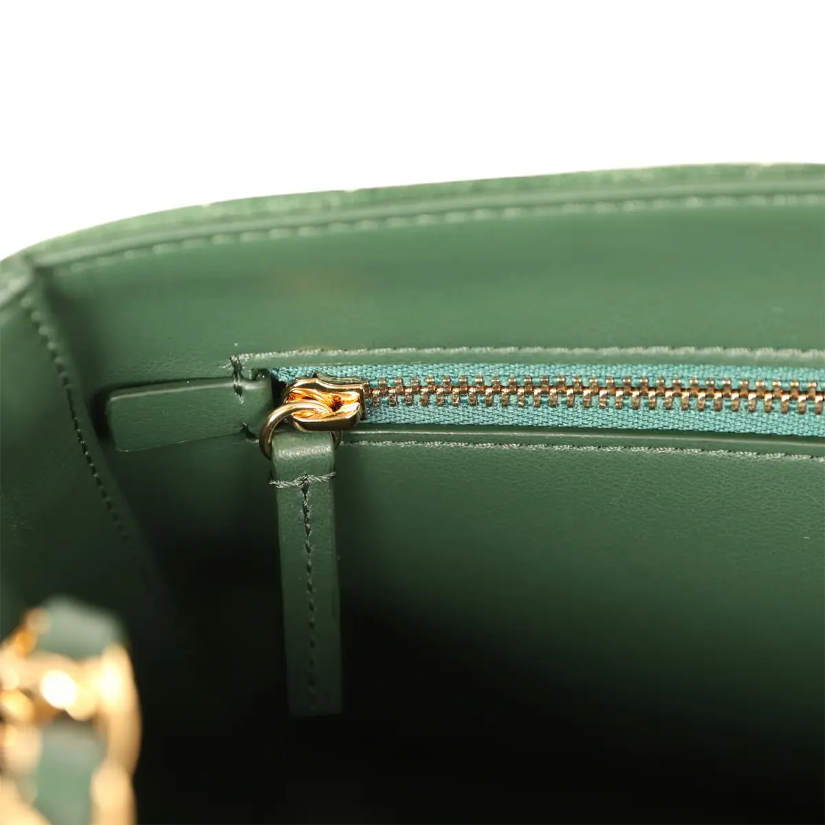 Chanel Chanel Maxi "Souplissimo" Small Flap Bag Dark Green Suede Gold Hardware | Thumbnail 11 Chanel Chanel Maxi "Souplissimo" Small Flap Bag Dark Green Suede Gold Hardware | Thumbnail 11