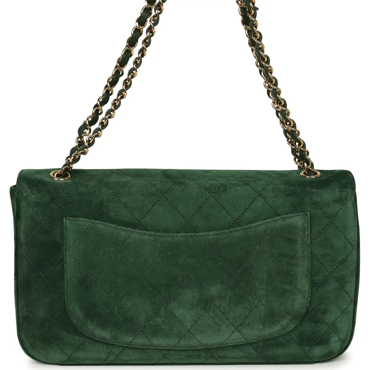 Chanel Chanel Maxi "Souplissimo" Small Flap Bag Dark Green Suede Gold Hardware | Thumbnail 4 Chanel Chanel Maxi "Souplissimo" Small Flap Bag Dark Green Suede Gold Hardware | Thumbnail 4