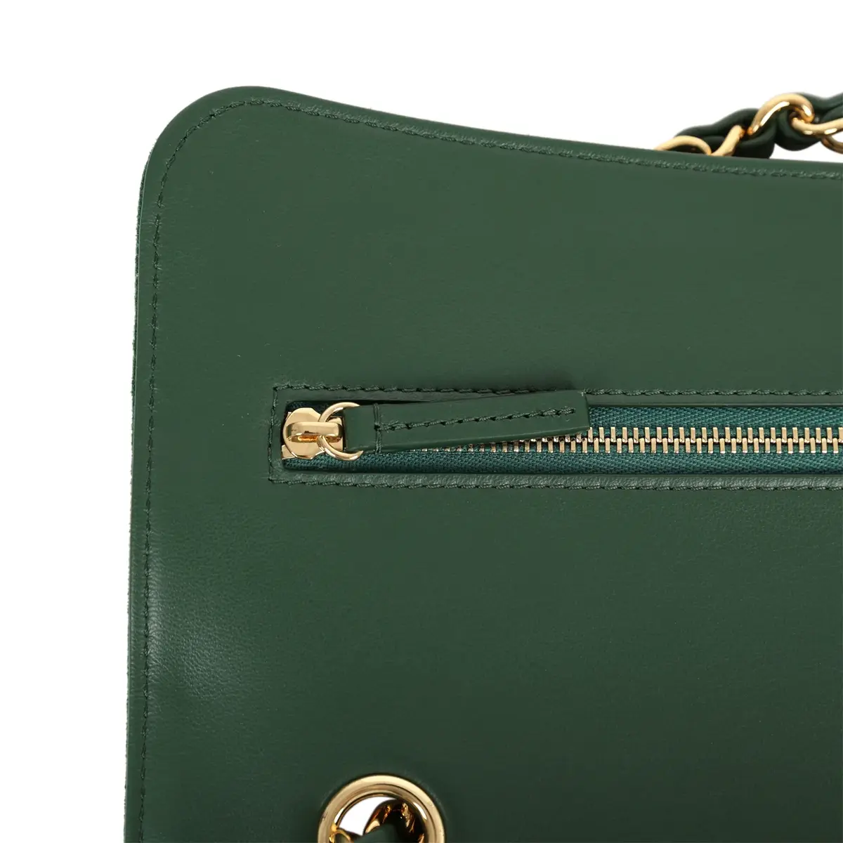 Chanel Chanel Maxi "Souplissimo" Small Flap Bag Dark Green Suede Gold Hardware | Thumbnail 8 Chanel Chanel Maxi "Souplissimo" Small Flap Bag Dark Green Suede Gold Hardware | Thumbnail 8