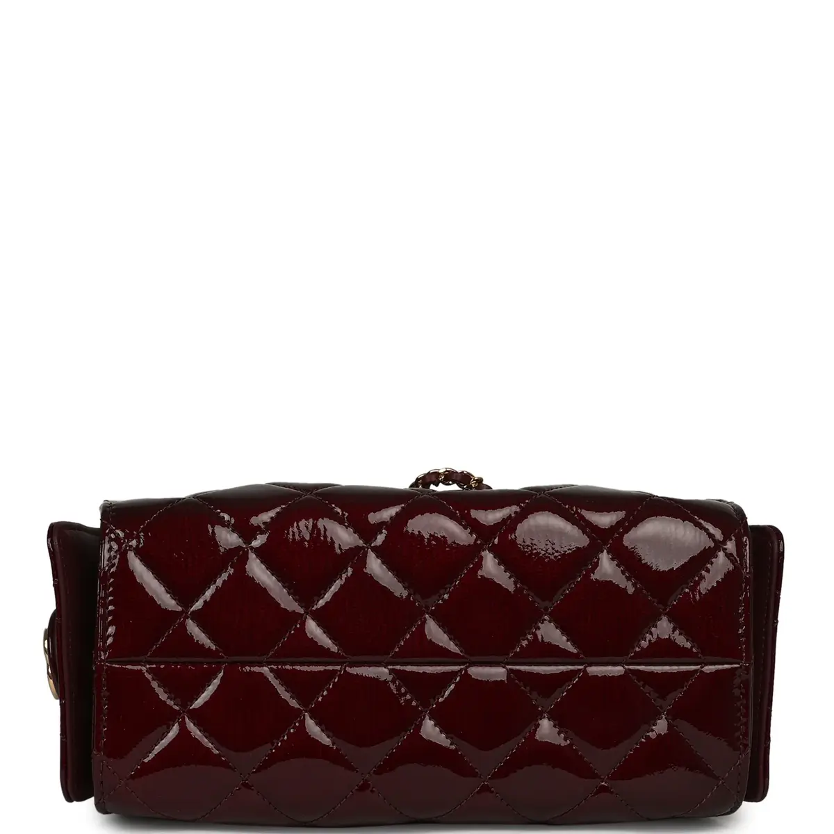 Chanel Chanel Mini 25 Hobo Bag Burgundy Patent Lambskin Gold Hardware | Thumbnail 7
