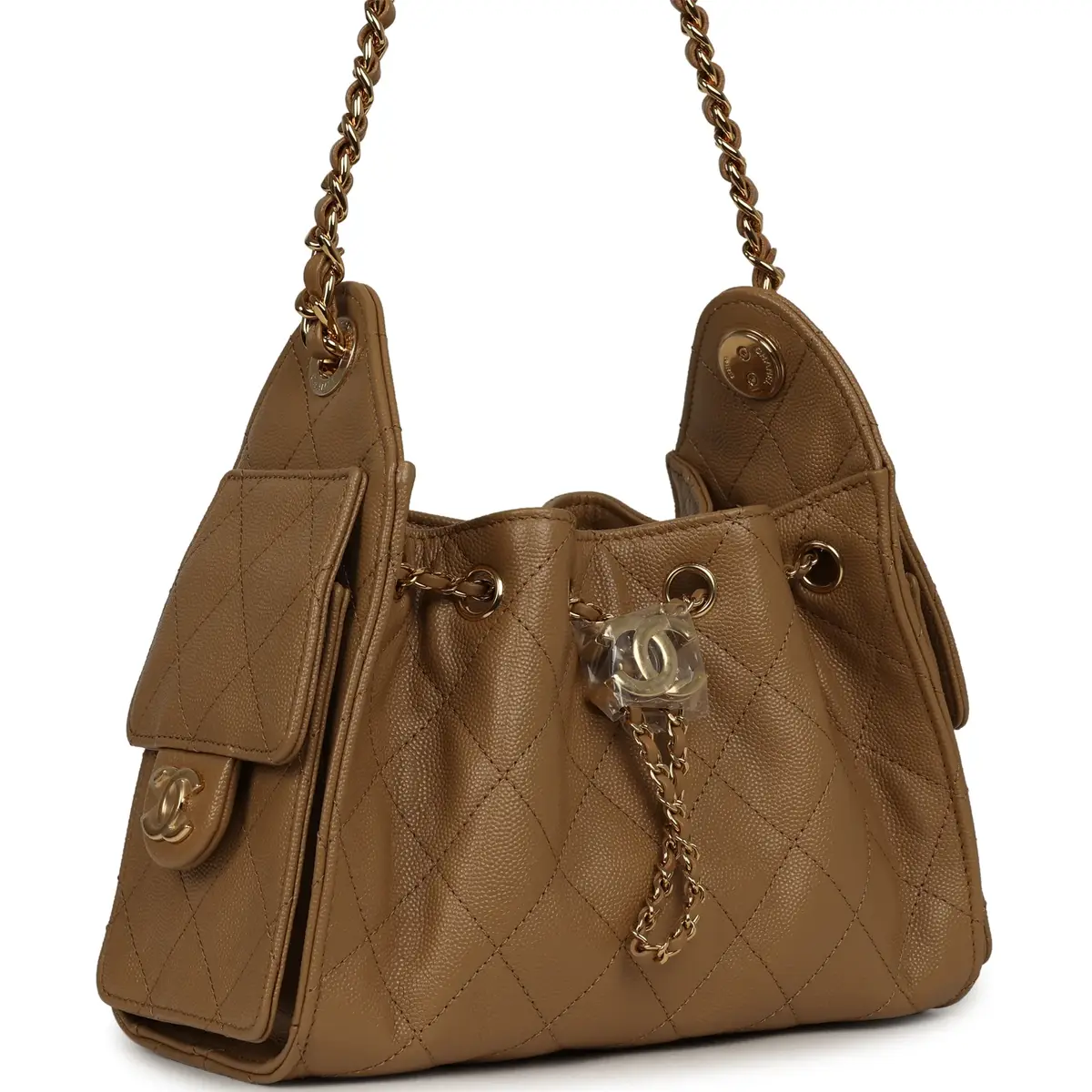 Chanel Chanel Mini 25 Hobo Bag Light Brown Caviar Gold Hardware | Thumbnail 2 Chanel Chanel Mini 25 Hobo Bag Light Brown Caviar Gold Hardware | Thumbnail 2