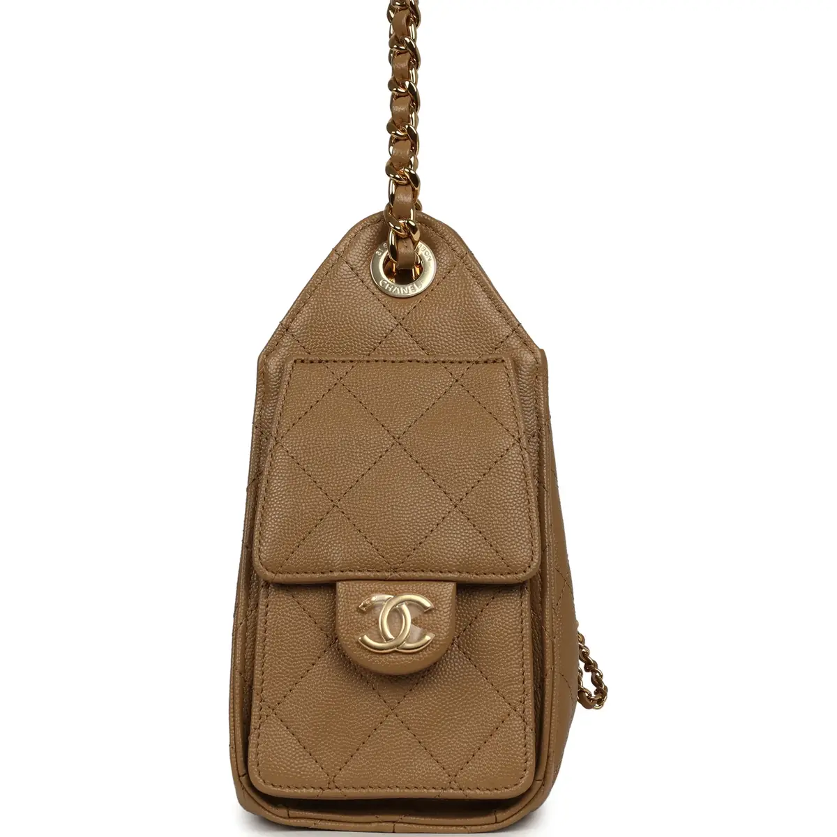 Chanel Chanel Mini 25 Hobo Bag Light Brown Caviar Gold Hardware | Thumbnail 3 Chanel Chanel Mini 25 Hobo Bag Light Brown Caviar Gold Hardware | Thumbnail 3