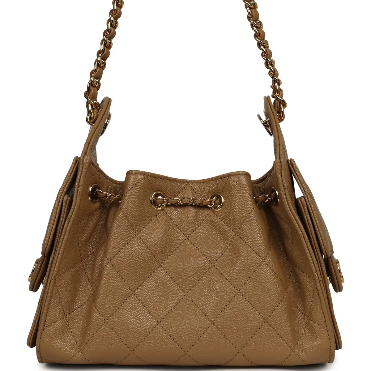Chanel Chanel Mini 25 Hobo Bag Light Brown Caviar Gold Hardware | Thumbnail 4 Chanel Chanel Mini 25 Hobo Bag Light Brown Caviar Gold Hardware | Thumbnail 4