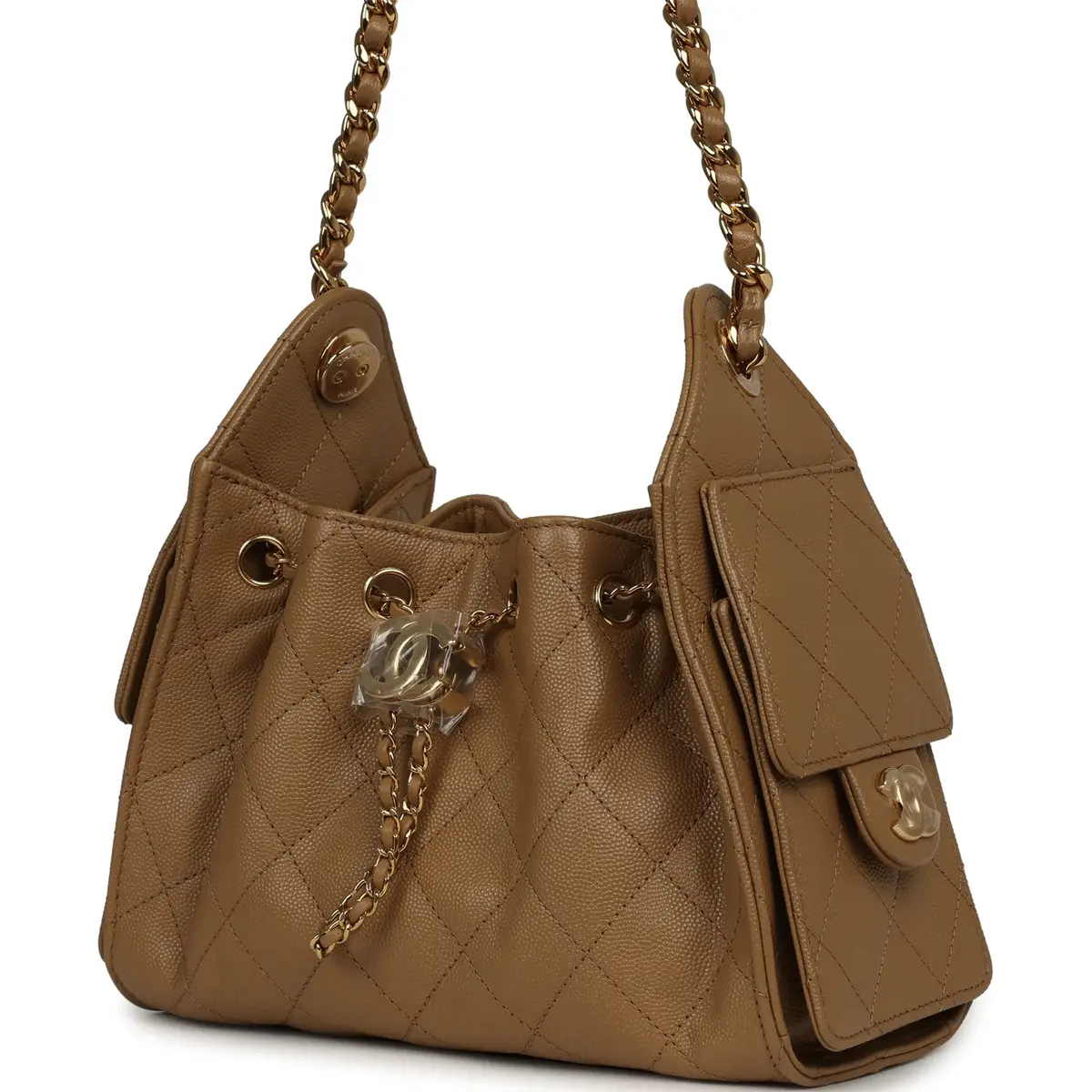 Chanel Chanel Mini 25 Hobo Bag Light Brown Caviar Gold Hardware | Thumbnail 5 Chanel Chanel Mini 25 Hobo Bag Light Brown Caviar Gold Hardware | Thumbnail 5