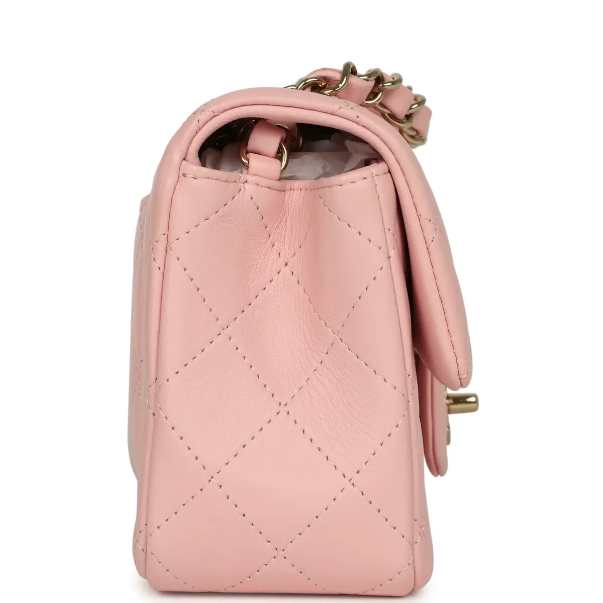 Chanel Chanel Mini Classic Rectangular Flap Bag Light Pink Lambskin Light Gold Hardware | Thumbnail 3 Chanel Chanel Mini Classic Rectangular Flap Bag Light Pink Lambskin Light Gold Hardware | Thumbnail 3