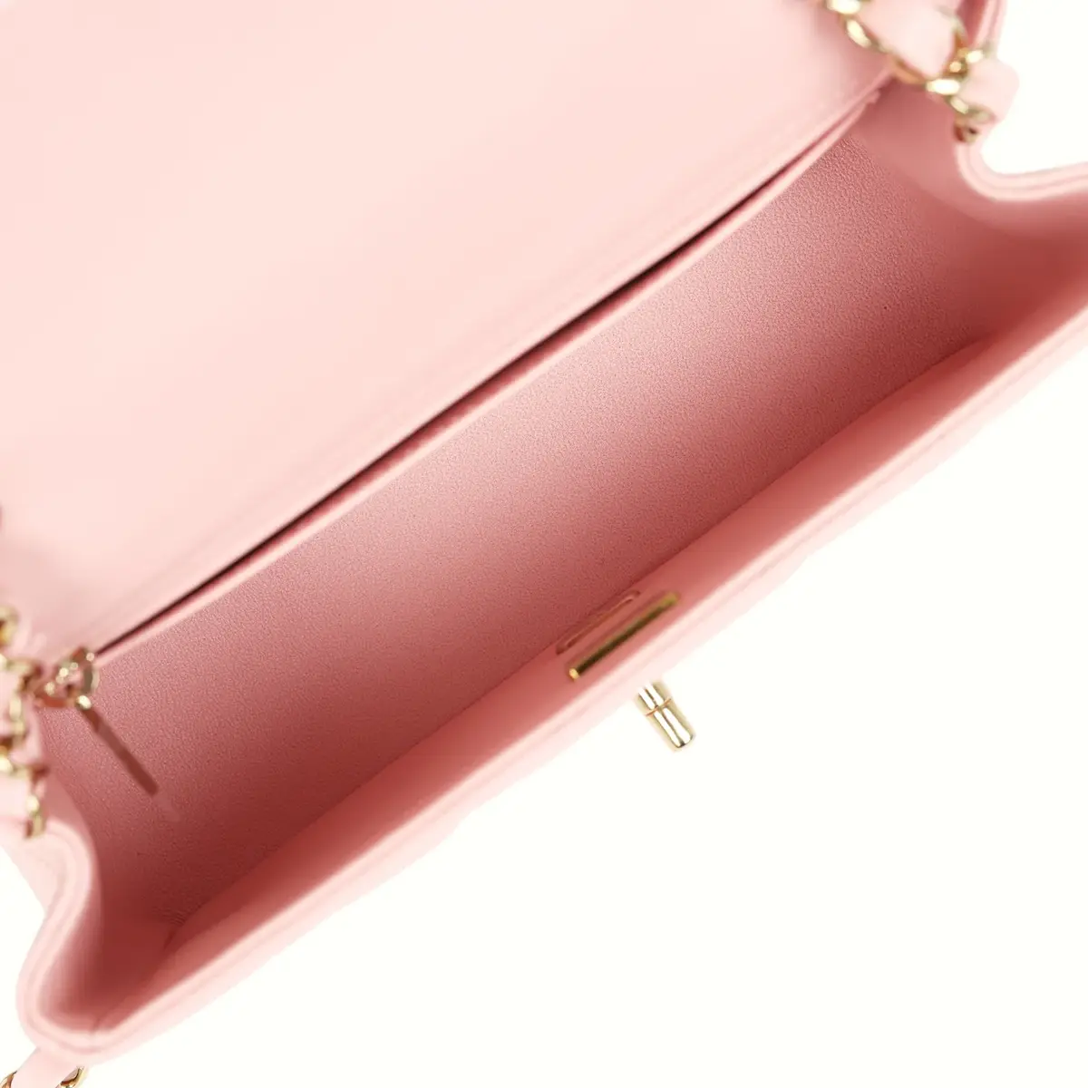 Chanel Chanel Mini Classic Rectangular Flap Bag Light Pink Lambskin Light Gold Hardware | Thumbnail 8 Chanel Chanel Mini Classic Rectangular Flap Bag Light Pink Lambskin Light Gold Hardware | Thumbnail 8