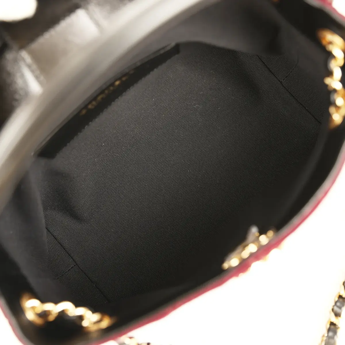 Chanel Chanel Mini Coco Base Bag Burgundy Suede, Black Lambskin Gold Hardware | Thumbnail 8 Chanel Chanel Mini Coco Base Bag Burgundy Suede, Black Lambskin Gold Hardware | Thumbnail 8