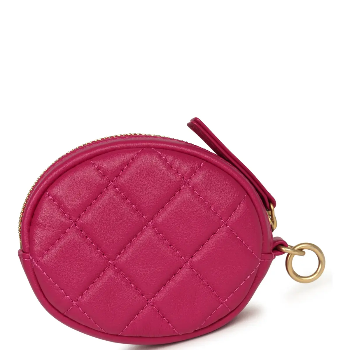 Chanel Chanel Mini Flap Bag with Round Coin Pouch Fuchsia Calfskin Antique Gold Hardware | Thumbnail 13 Chanel Chanel Mini Flap Bag with Round Coin Pouch Fuchsia Calfskin Antique Gold Hardware | Thumbnail 13