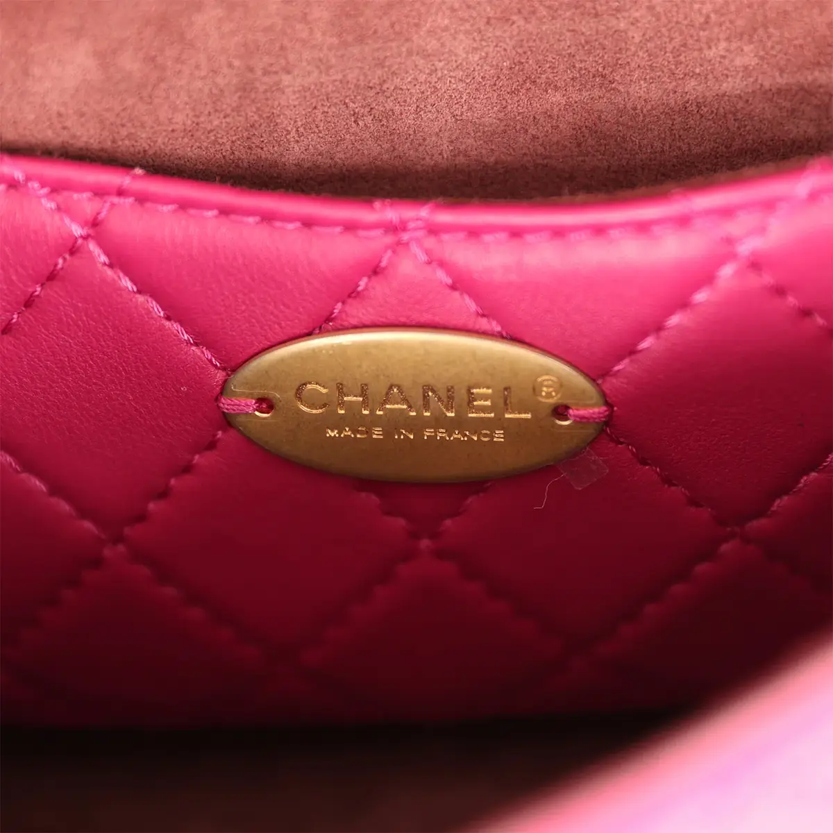 Chanel Chanel Mini Flap Bag with Round Coin Pouch Fuchsia Calfskin Antique Gold Hardware | Thumbnail 16 Chanel Chanel Mini Flap Bag with Round Coin Pouch Fuchsia Calfskin Antique Gold Hardware | Thumbnail 16