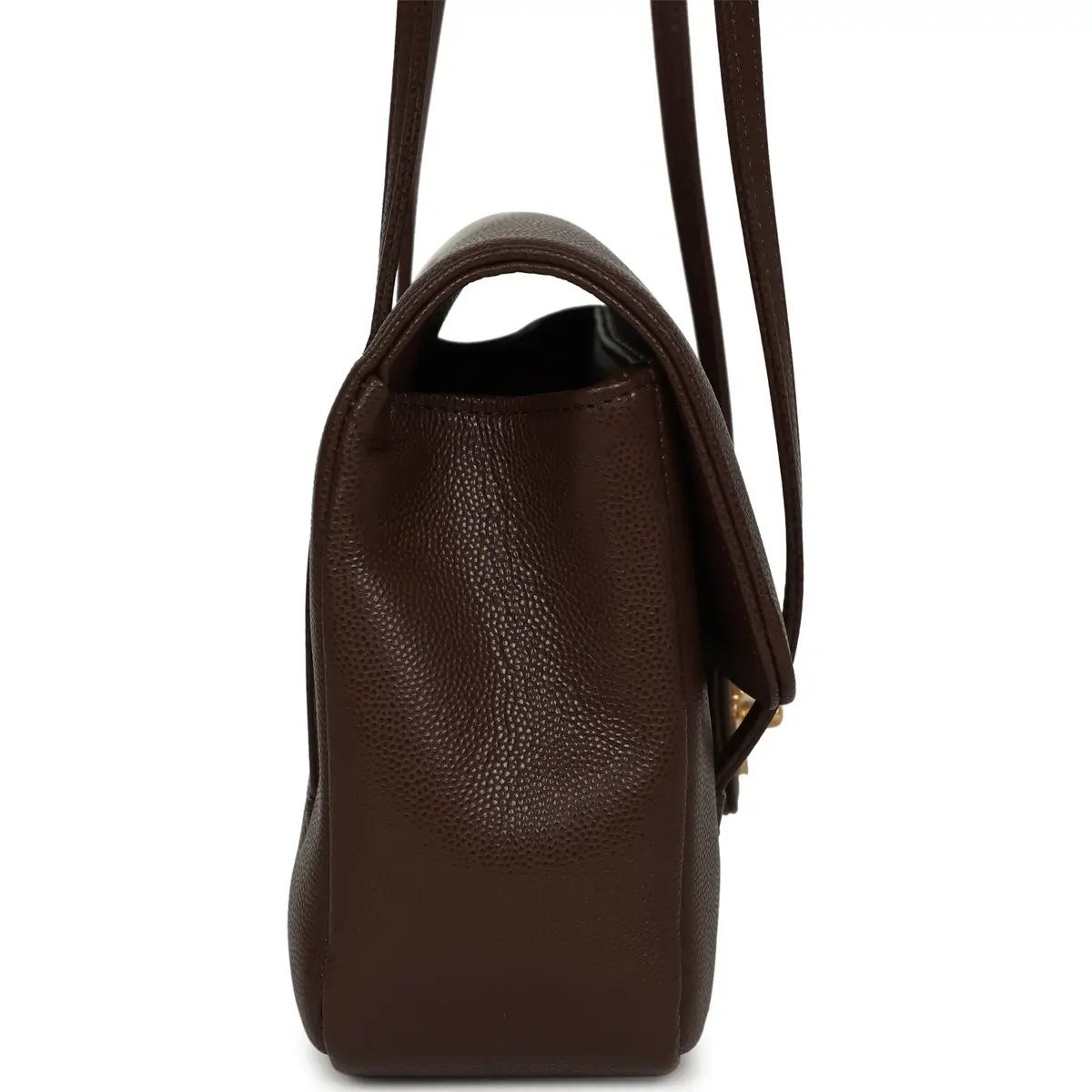 Chanel Chanel Small Preppy Coco Flap Bag Dark Brown Shiny Caviar Brushed Gold Hardware | Thumbnail 3 Chanel Chanel Small Preppy Coco Flap Bag Dark Brown Shiny Caviar Brushed Gold Hardware | Thumbnail 3