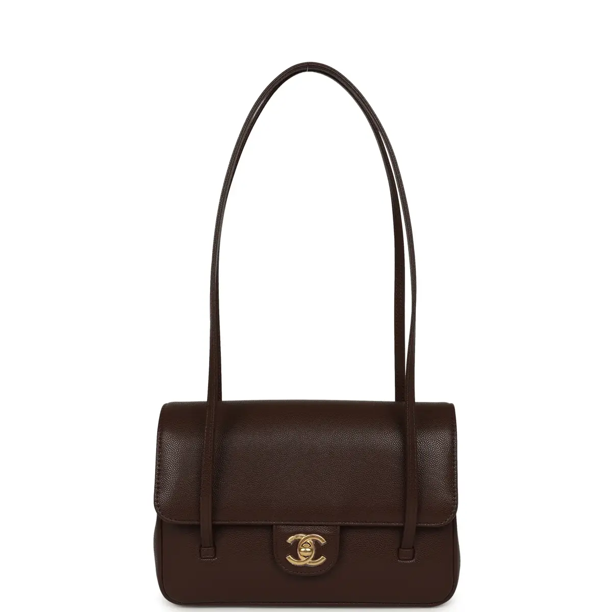 Chanel Chanel Small Preppy Coco Flap Bag Dark Brown Shiny Caviar Brushed Gold Hardware | Thumbnail 7 Chanel Chanel Small Preppy Coco Flap Bag Dark Brown Shiny Caviar Brushed Gold Hardware | Thumbnail 7