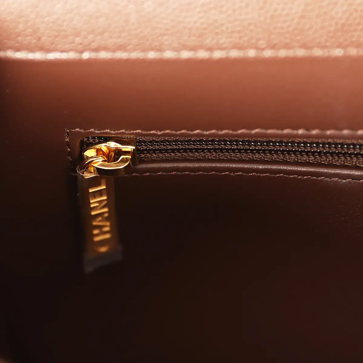 Chanel Chanel Small Preppy Coco Flap Bag Dark Brown Shiny Caviar Brushed Gold Hardware | Thumbnail 10 Chanel Chanel Small Preppy Coco Flap Bag Dark Brown Shiny Caviar Brushed Gold Hardware | Thumbnail 10