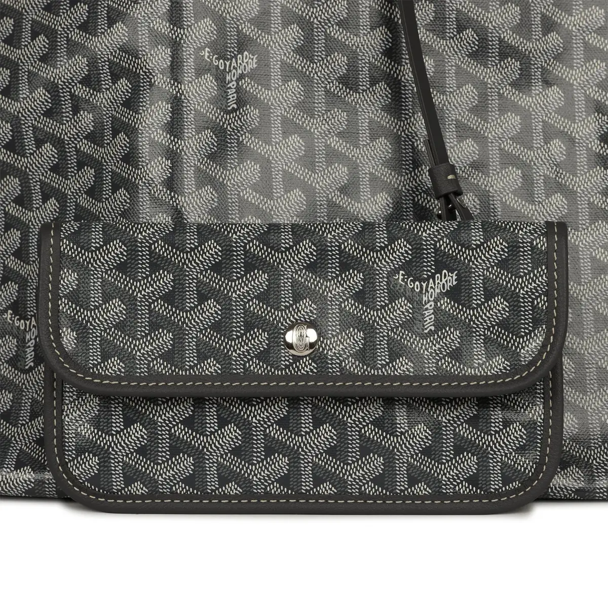 goyard Goyard Goyardine Grey Saint Louis GM Tote Palladium Hardware | Thumbnail 7 goyard Goyard Goyardine Grey Saint Louis GM Tote Palladium Hardware | Thumbnail 7
