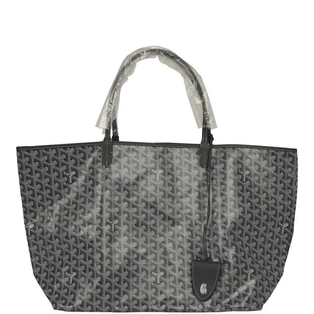 goyard Goyard Goyardine Grey Saint Louis GM Tote Palladium Hardware