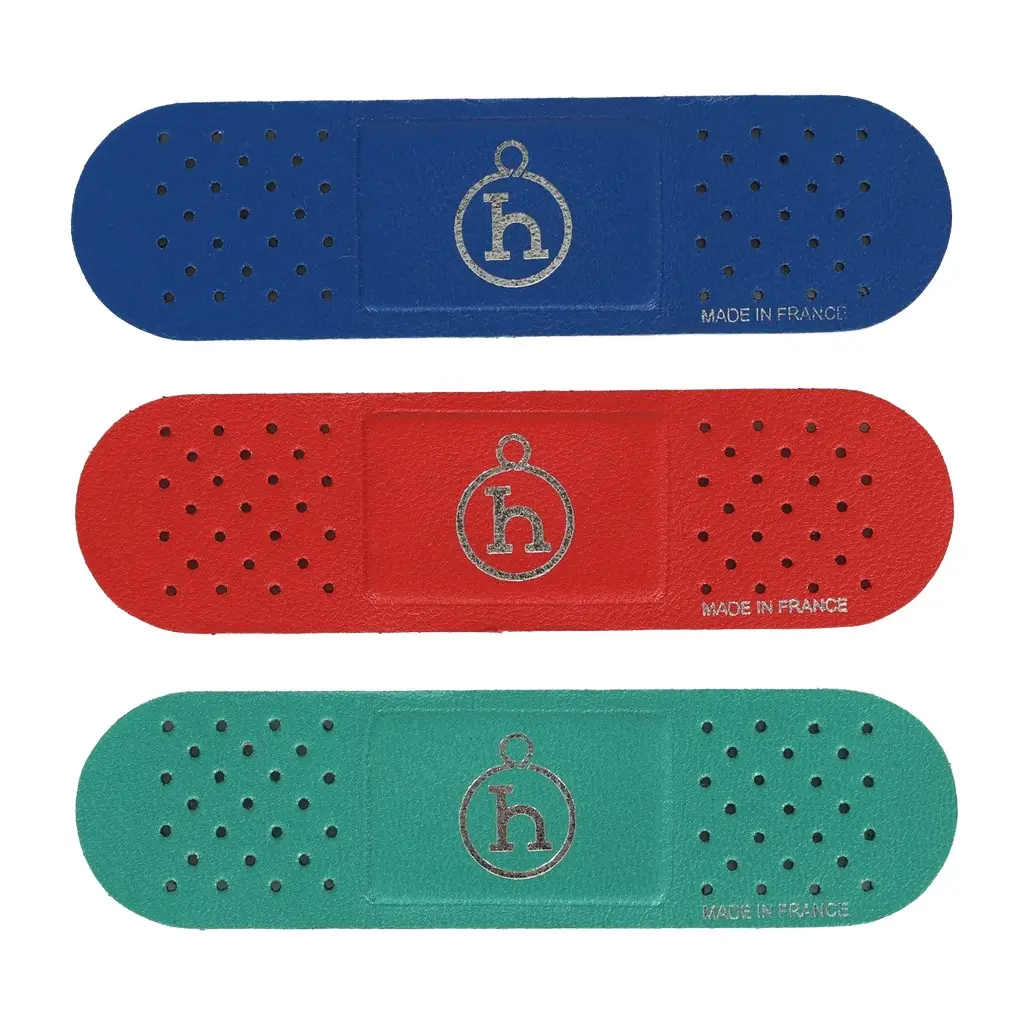 HERMÈS Hermes Band-Aid Rouge Casaque, Vert Vertigo, Bleu France Milo Lambskin