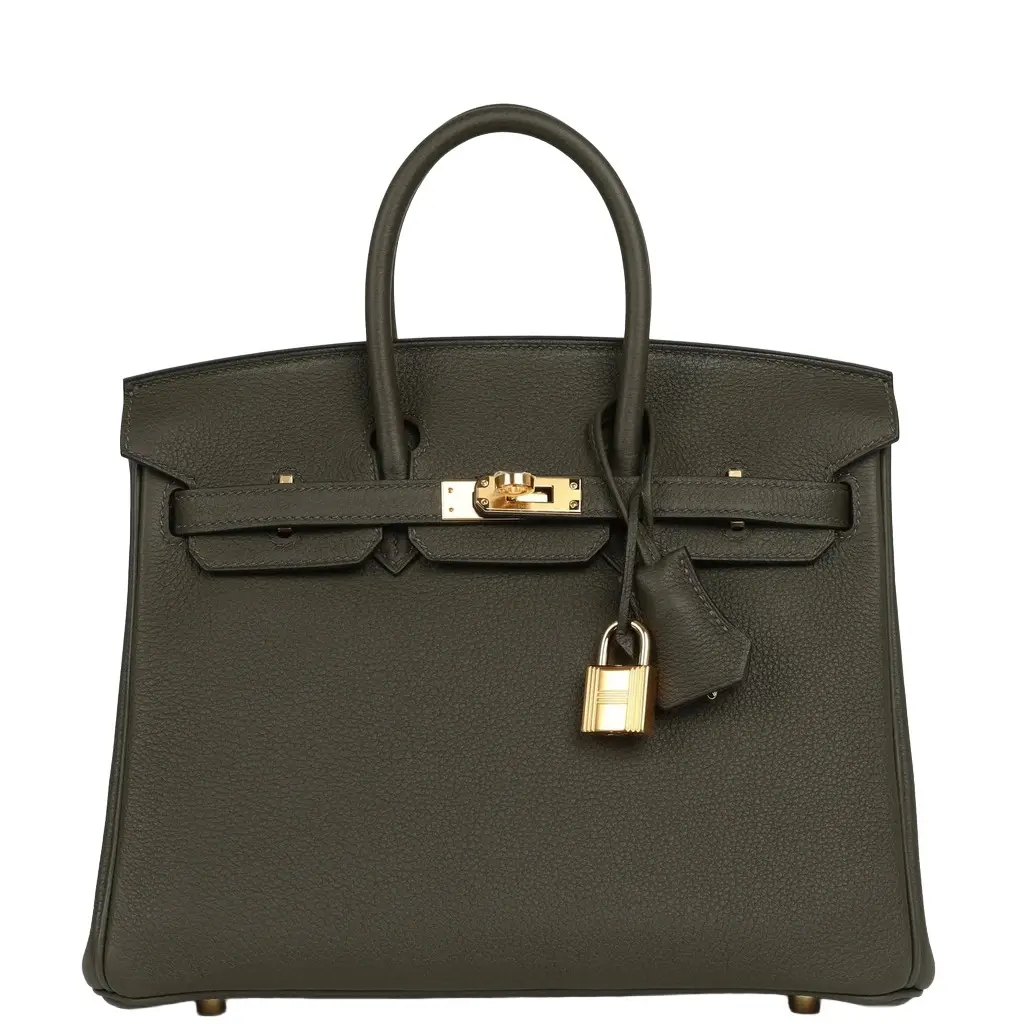 Hermes Birkin 25 Vert de Gris Togo Gold Hardware Hermes Birkin 25 Vert de Gris Togo Gold Hardware