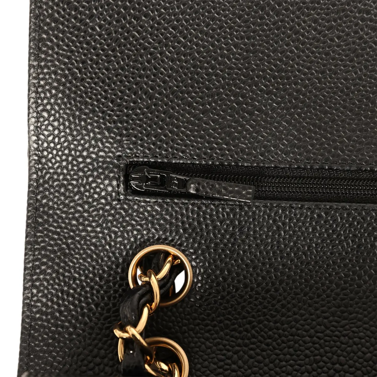 Chanel Pre-owned Chanel Medium Classic Double Flap Bag Black Caviar Gold Hardware | Thumbnail 8 Chanel Pre-owned Chanel Medium Classic Double Flap Bag Black Caviar Gold Hardware | Thumbnail 8