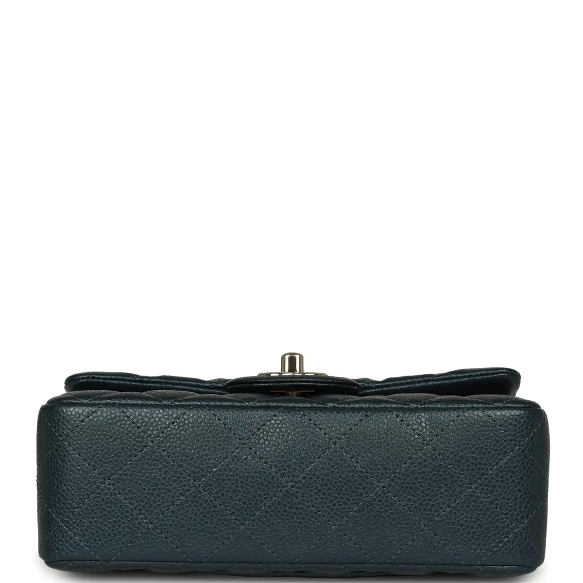 Chanel Pre-owned Chanel Mini Classic Rectangular Flap Bag Blue Iridescent Caviar Light Gold Hardware | Thumbnail 6 Chanel Pre-owned Chanel Mini Classic Rectangular Flap Bag Blue Iridescent Caviar Light Gold Hardware | Thumbnail 6