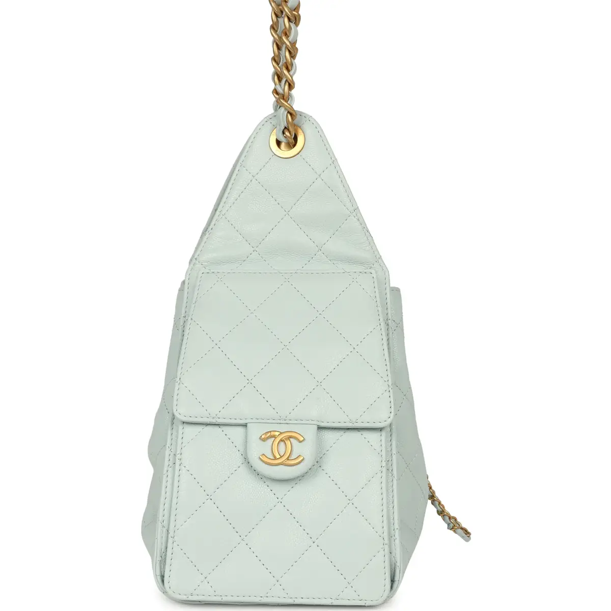 Chanel Pre-owned Chanel Small 25 Hobo Bag Light Blue Caviar Antique Gold Hardware | Thumbnail 3 Chanel Pre-owned Chanel Small 25 Hobo Bag Light Blue Caviar Antique Gold Hardware | Thumbnail 3