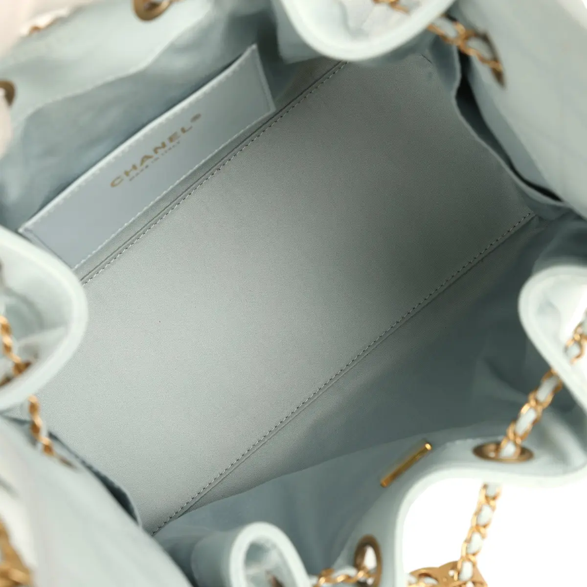 Chanel Pre-owned Chanel Small 25 Hobo Bag Light Blue Caviar Antique Gold Hardware | Thumbnail 9 Chanel Pre-owned Chanel Small 25 Hobo Bag Light Blue Caviar Antique Gold Hardware | Thumbnail 9