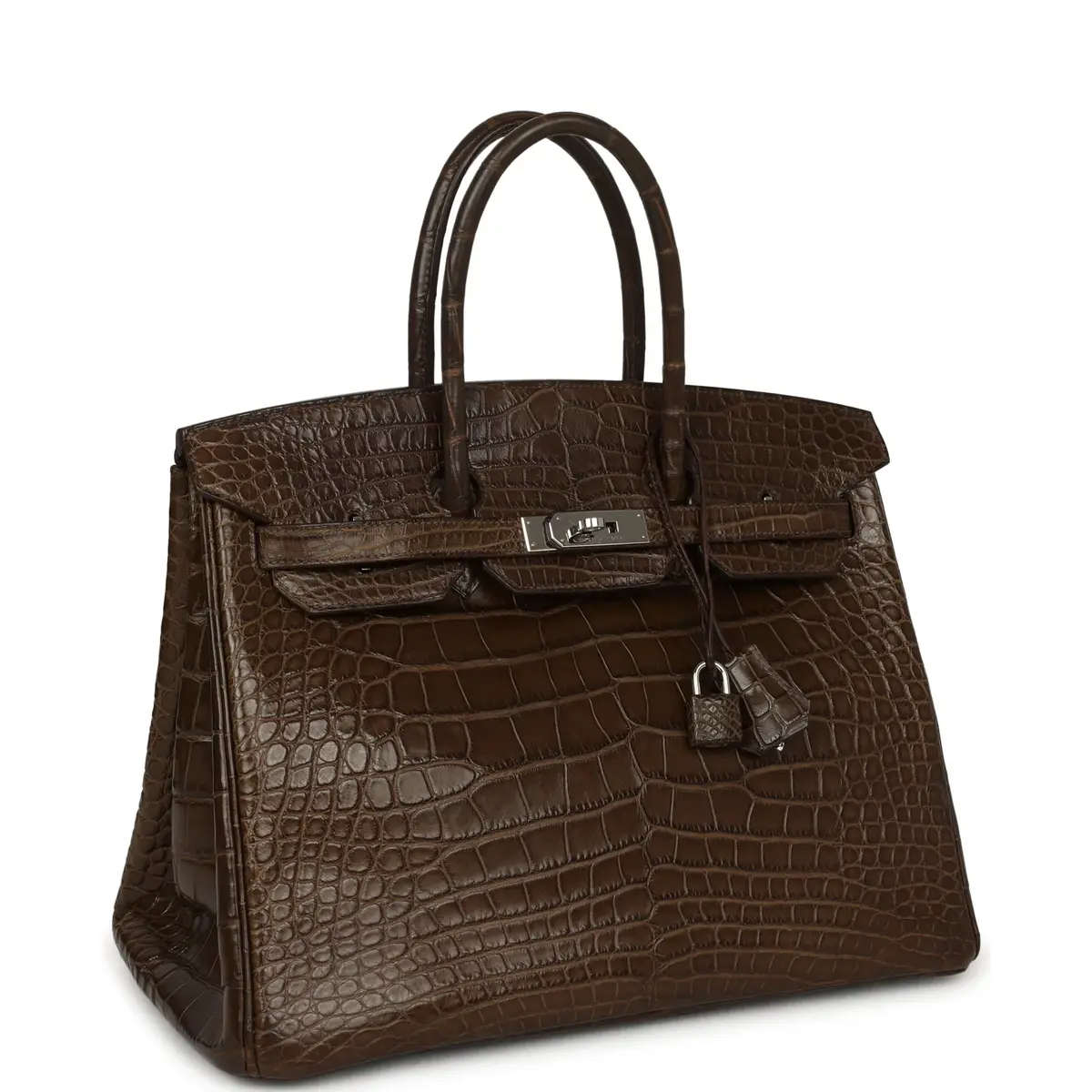 HERMÈS Pre-owned Hermes Birkin 35 Gris Elephant Matte Alligator Palladium Hardware | Thumbnail 2 HERMÈS Pre-owned Hermes Birkin 35 Gris Elephant Matte Alligator Palladium Hardware | Thumbnail 2