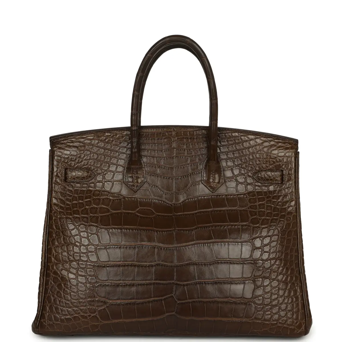 HERMÈS Pre-owned Hermes Birkin 35 Gris Elephant Matte Alligator Palladium Hardware | Thumbnail 4 HERMÈS Pre-owned Hermes Birkin 35 Gris Elephant Matte Alligator Palladium Hardware | Thumbnail 4
