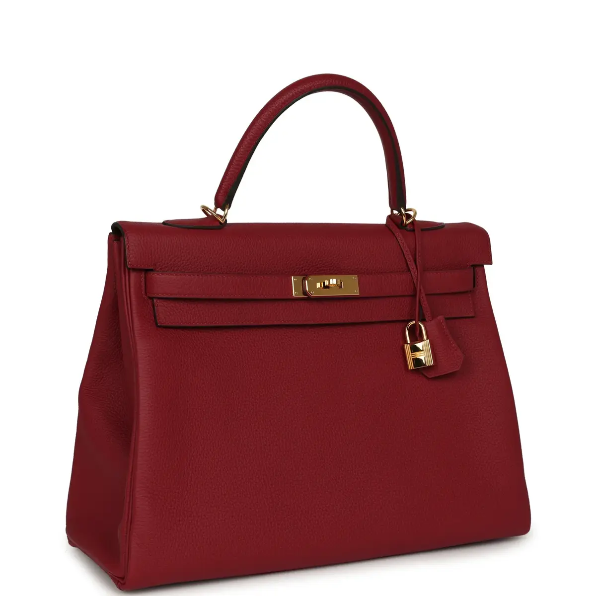 HERMÈS Pre-owned Hermes Kelly Retourne 35 Rouge Grenat Togo Gold Hardware | Thumbnail 2 HERMÈS Pre-owned Hermes Kelly Retourne 35 Rouge Grenat Togo Gold Hardware | Thumbnail 2