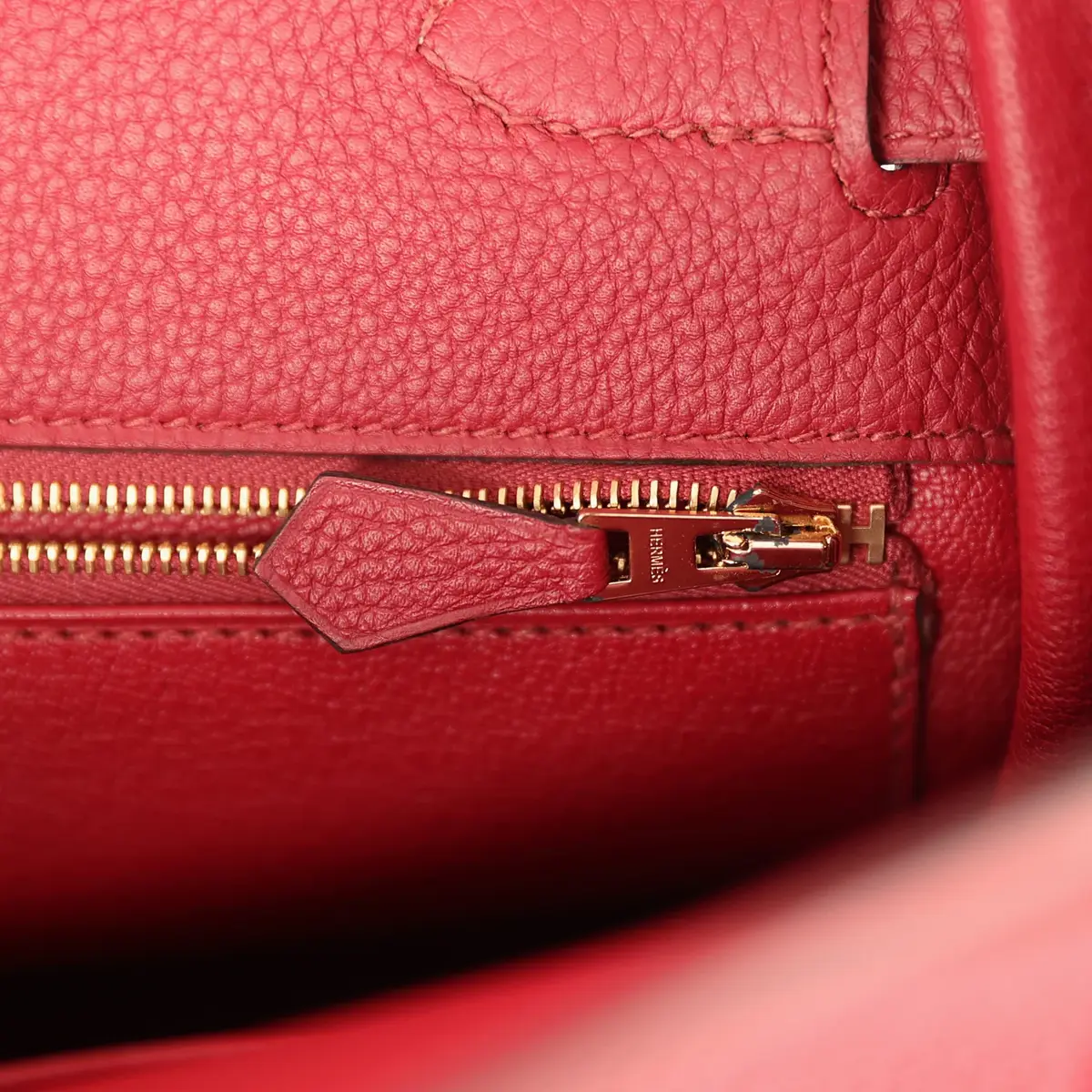 HERMÈS Pre-owned Hermes Kelly Retourne 35 Rouge Grenat Togo Gold Hardware | Thumbnail 9 HERMÈS Pre-owned Hermes Kelly Retourne 35 Rouge Grenat Togo Gold Hardware | Thumbnail 9