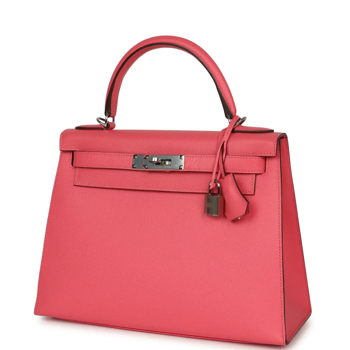 HERMÈS Pre-owned Hermes Kelly Sellier 28 Rose Azalee Epsom Palladium Hardware | Thumbnail 5 HERMÈS Pre-owned Hermes Kelly Sellier 28 Rose Azalee Epsom Palladium Hardware | Thumbnail 5