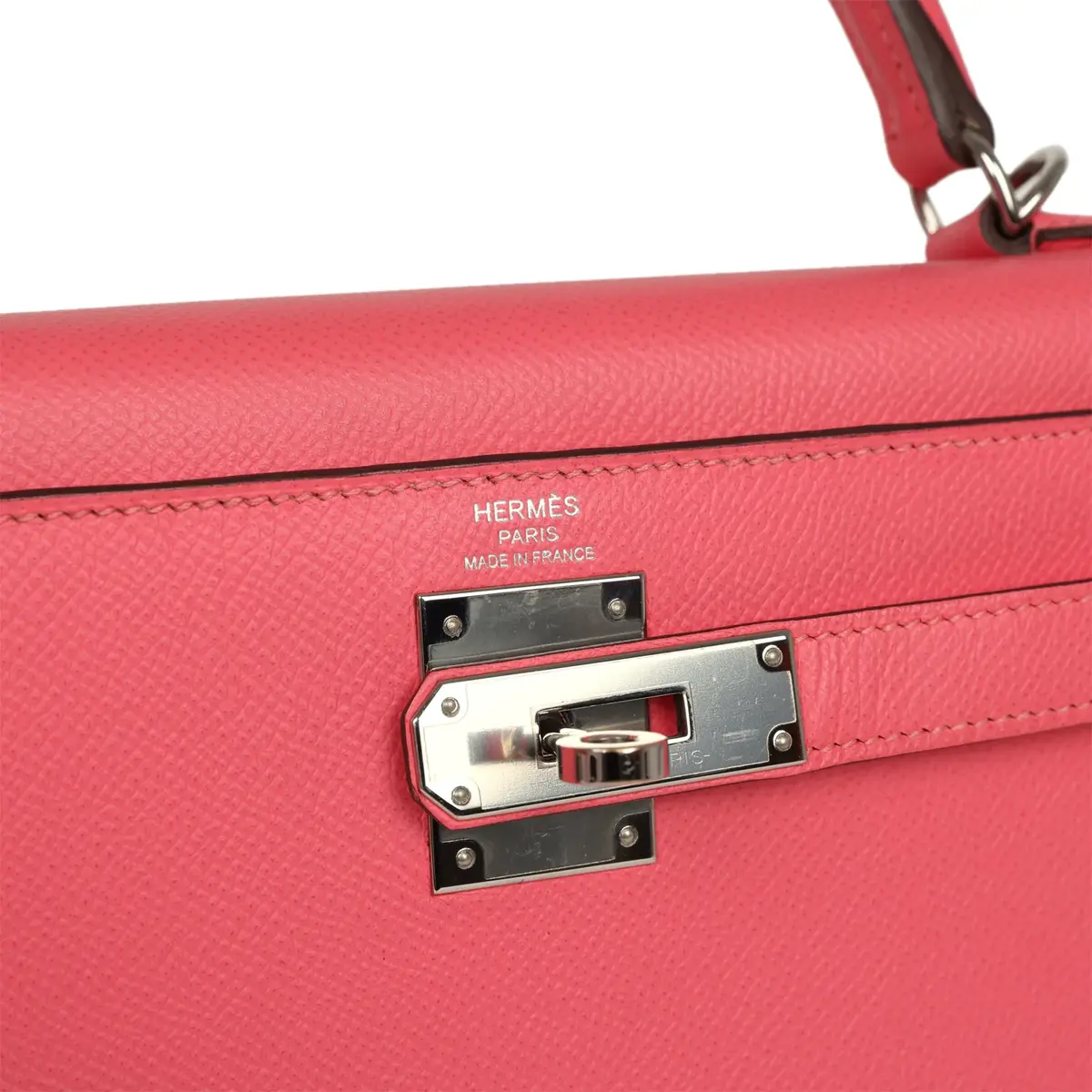 HERMÈS Pre-owned Hermes Kelly Sellier 28 Rose Azalee Epsom Palladium Hardware | Thumbnail 7 HERMÈS Pre-owned Hermes Kelly Sellier 28 Rose Azalee Epsom Palladium Hardware | Thumbnail 7