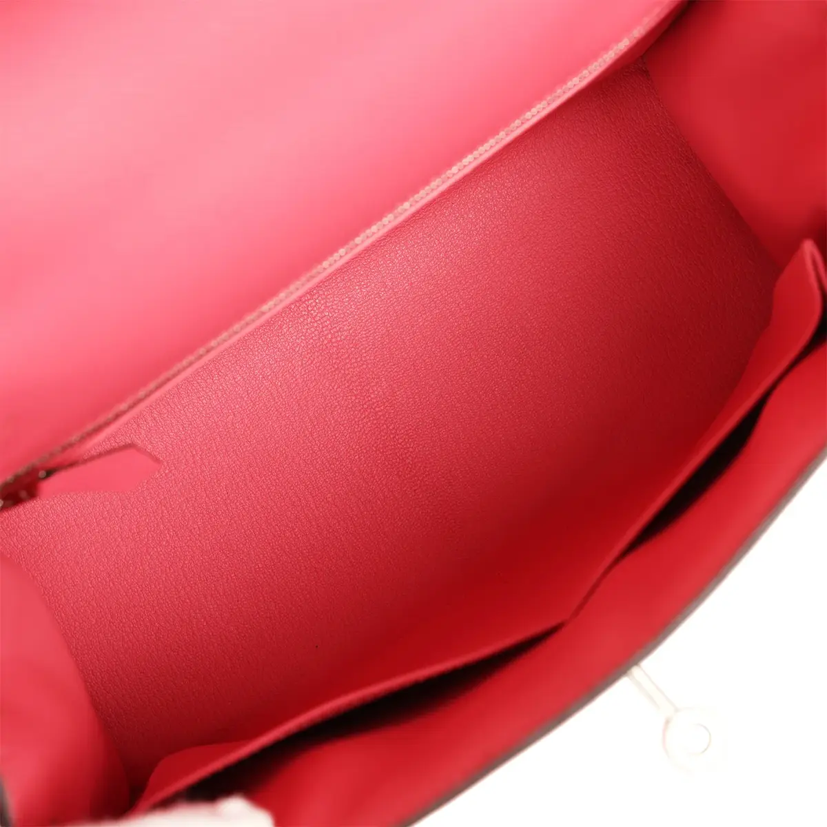 HERMÈS Pre-owned Hermes Kelly Sellier 28 Rose Azalee Epsom Palladium Hardware | Thumbnail 8 HERMÈS Pre-owned Hermes Kelly Sellier 28 Rose Azalee Epsom Palladium Hardware | Thumbnail 8