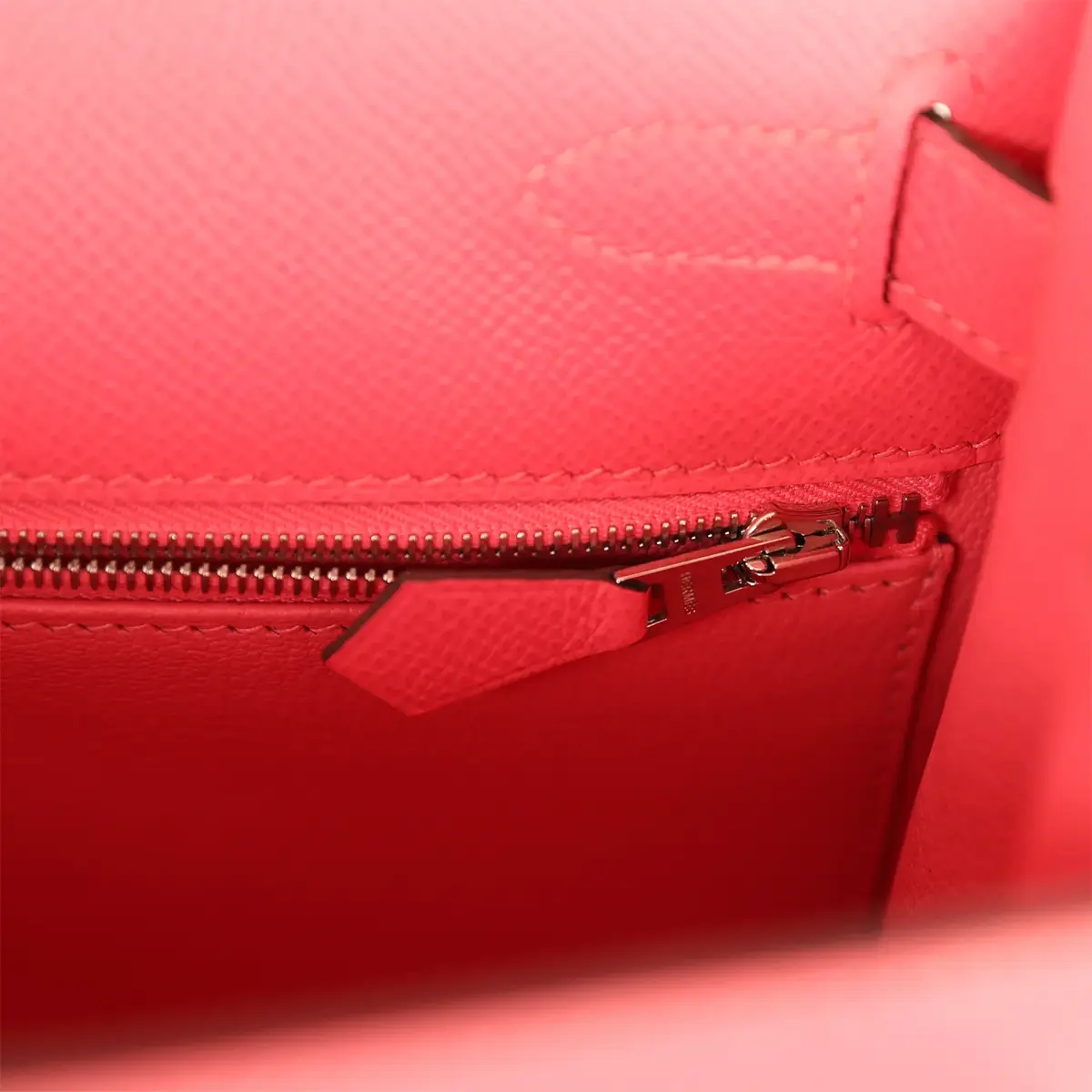 HERMÈS Pre-owned Hermes Kelly Sellier 28 Rose Azalee Epsom Palladium Hardware | Thumbnail 9 HERMÈS Pre-owned Hermes Kelly Sellier 28 Rose Azalee Epsom Palladium Hardware | Thumbnail 9