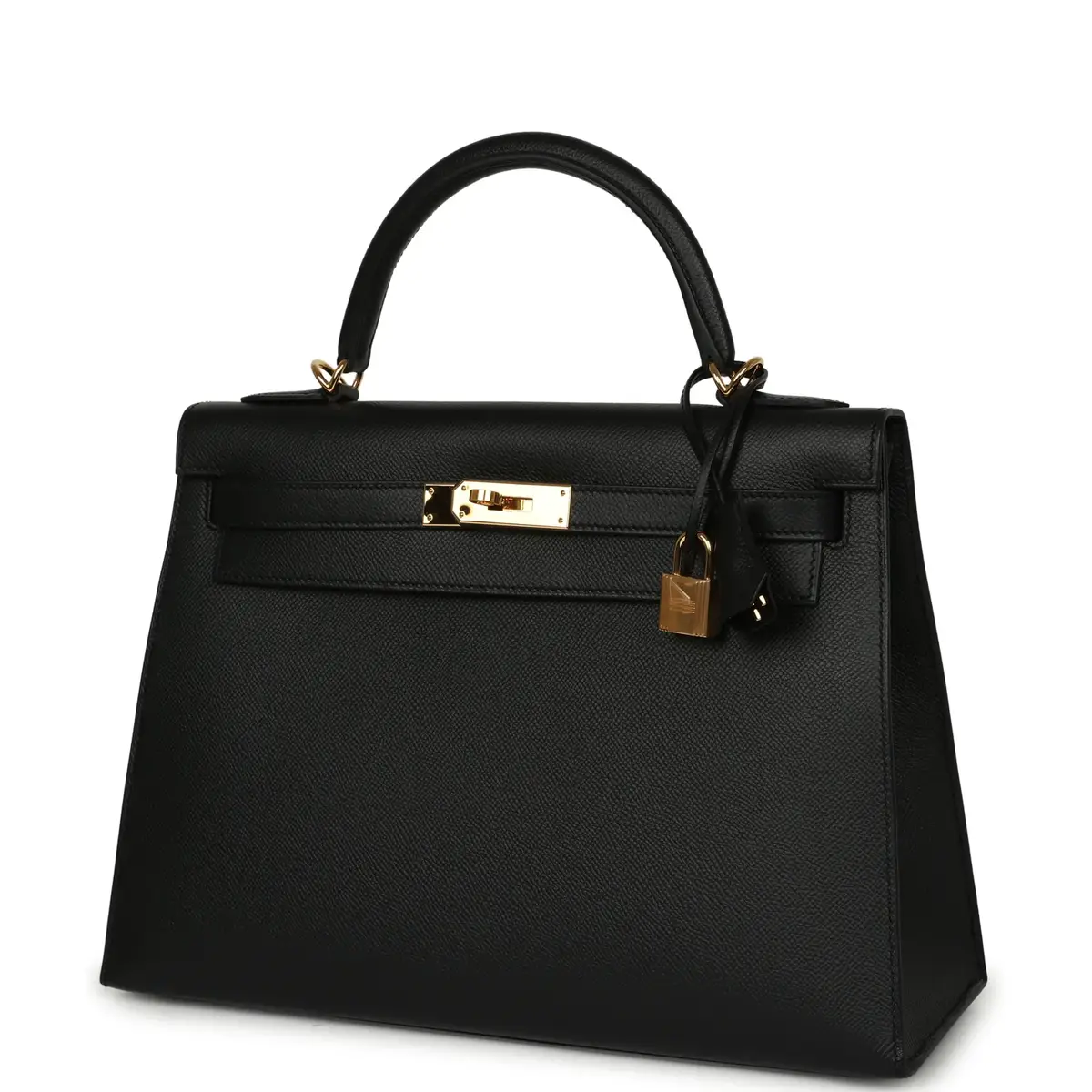 HERMÈS Pre-owned Hermes Kelly Sellier 32 Black Epsom Gold Hardware | Thumbnail 5 HERMÈS Pre-owned Hermes Kelly Sellier 32 Black Epsom Gold Hardware | Thumbnail 5