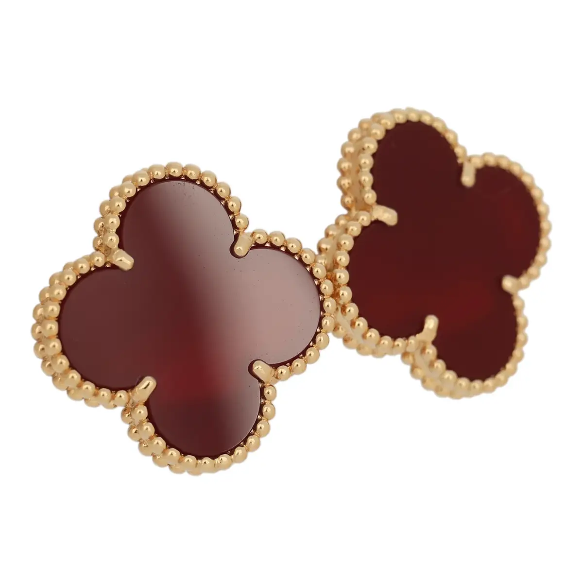 Van Cleef & Arpels Van Cleef & Arpels Magic Alhambra Carnelian Earrings 18K Yellow Gold | Thumbnail 2 Van Cleef & Arpels Van Cleef & Arpels Magic Alhambra Carnelian Earrings 18K Yellow Gold | Thumbnail 2