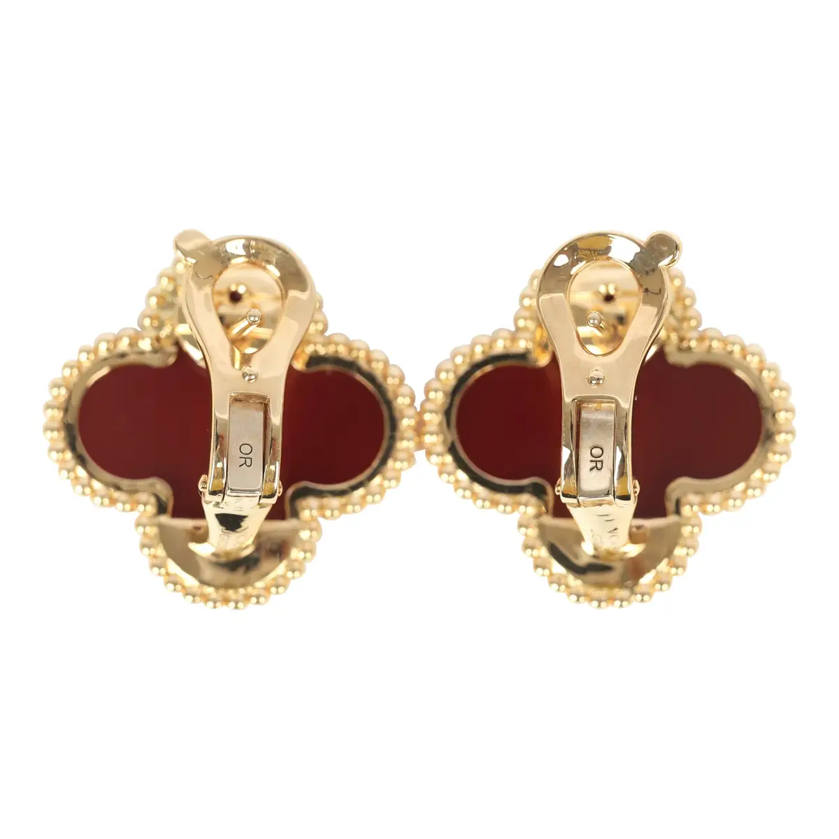 Van Cleef & Arpels Van Cleef & Arpels Magic Alhambra Carnelian Earrings 18K Yellow Gold | Thumbnail 3 Van Cleef & Arpels Van Cleef & Arpels Magic Alhambra Carnelian Earrings 18K Yellow Gold | Thumbnail 3