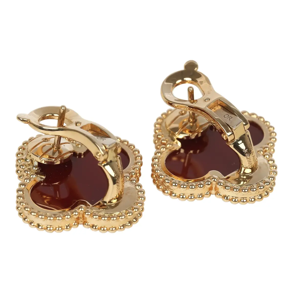 Van Cleef & Arpels Van Cleef & Arpels Magic Alhambra Carnelian Earrings 18K Yellow Gold | Thumbnail 5 Van Cleef & Arpels Van Cleef & Arpels Magic Alhambra Carnelian Earrings 18K Yellow Gold | Thumbnail 5