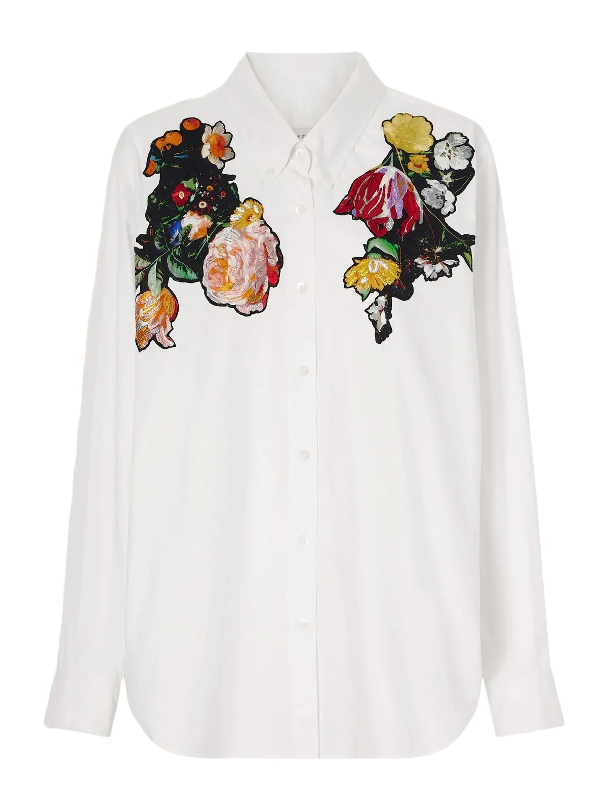 Floral-embroidered Cotton-poplin Shirt Floral-embroidered Cotton-poplin Shirt