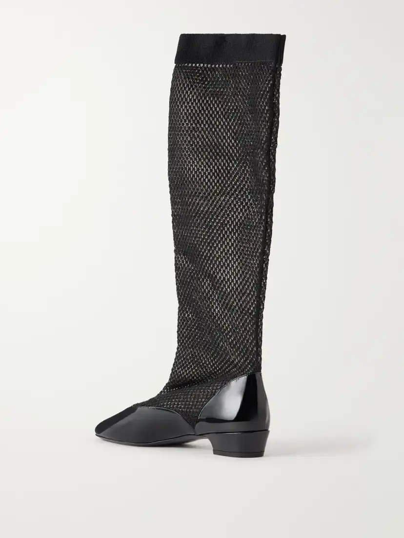 Herbert Levine All That Jazz 25 Mesh-trimmed Patent Leather Boots | Thumbnail 3 Herbert Levine All That Jazz 25 Mesh-trimmed Patent Leather Boots | Thumbnail 3
