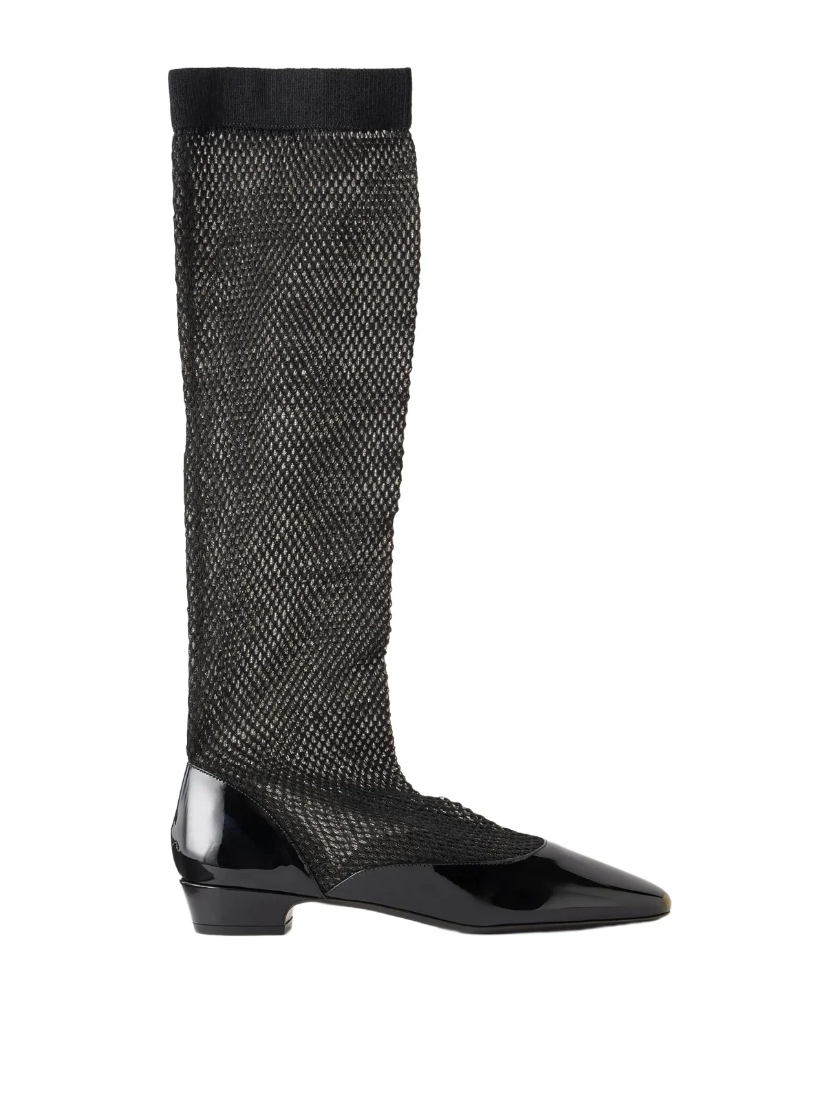 Herbert Levine All That Jazz 25 Mesh-trimmed Patent Leather Boots