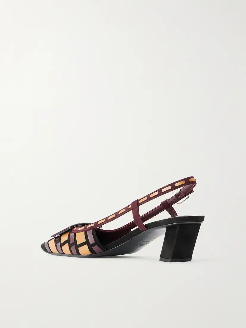 Roger Vivier Belle Vivier 45 Woven Leather Slingback Pumps | Thumbnail 3 Roger Vivier Belle Vivier 45 Woven Leather Slingback Pumps | Thumbnail 3