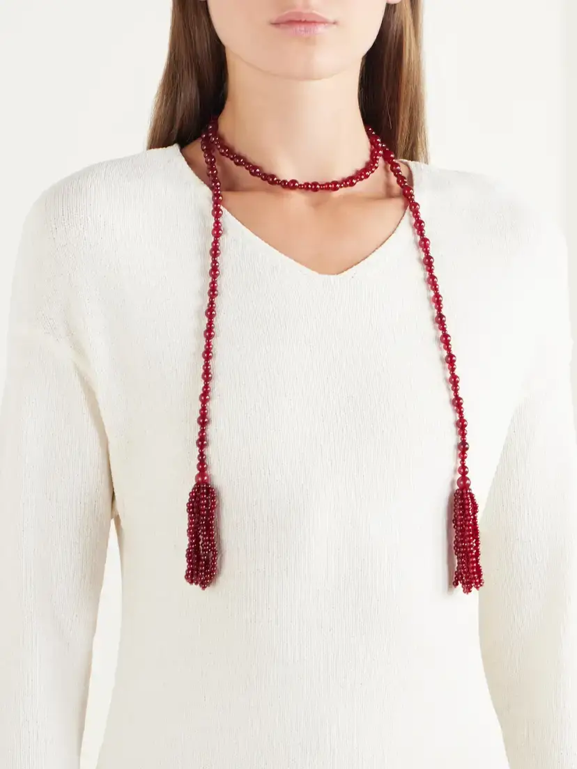 Jennifer Behr Ellie Tasseled Beaded Necklace | Thumbnail 2 Jennifer Behr Ellie Tasseled Beaded Necklace | Thumbnail 2