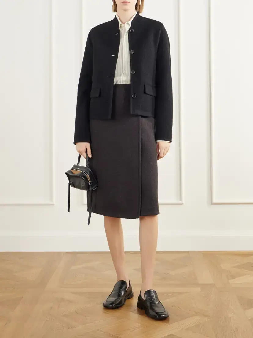 RIER Walker Felted Wool-fleece Midi Skirt | Thumbnail 2 RIER Walker Felted Wool-fleece Midi Skirt | Thumbnail 2