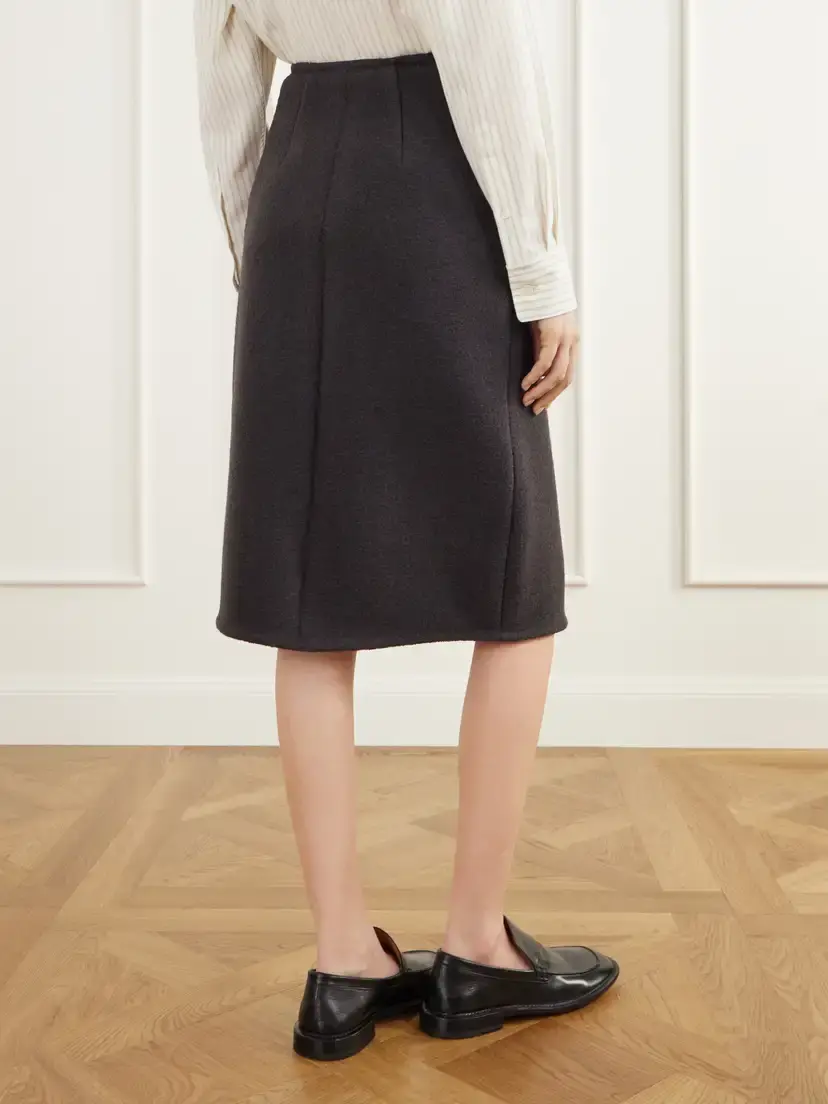 RIER Walker Felted Wool-fleece Midi Skirt | Thumbnail 4 RIER Walker Felted Wool-fleece Midi Skirt | Thumbnail 4
