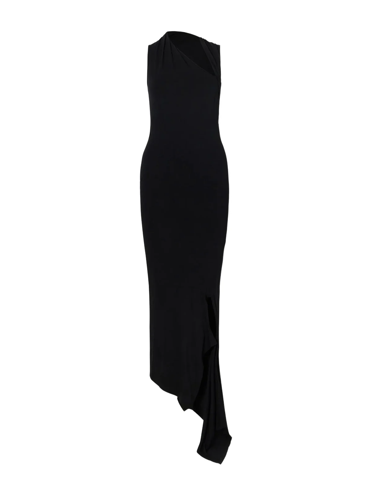AARON ESH Asymmetric Twisted Stretch-jersey Midi Dress