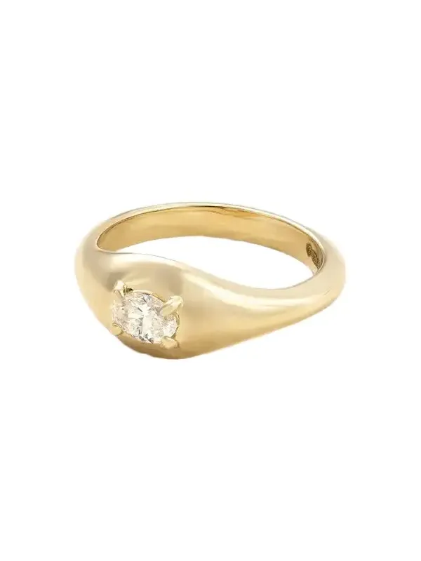 STONE AND STRAND The Essential 14-karat Gold Diamond Pinky Ring