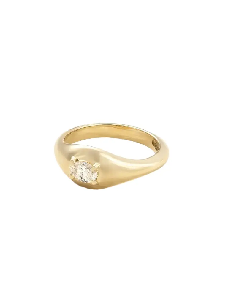 STONE AND STRAND The Essential 14-karat Gold Diamond Pinky Ring