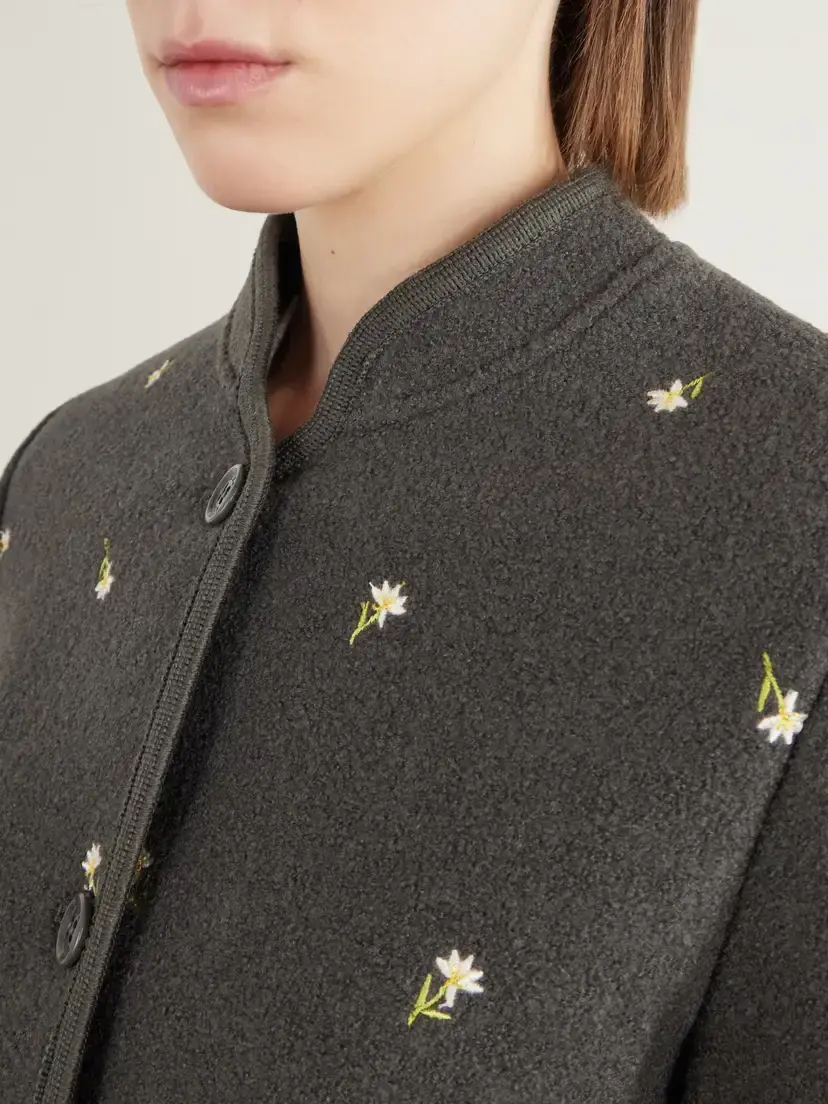 RIER Walker Floral-embroidered Felted Wool-fleece Jacket | Thumbnail 5 RIER Walker Floral-embroidered Felted Wool-fleece Jacket | Thumbnail 5