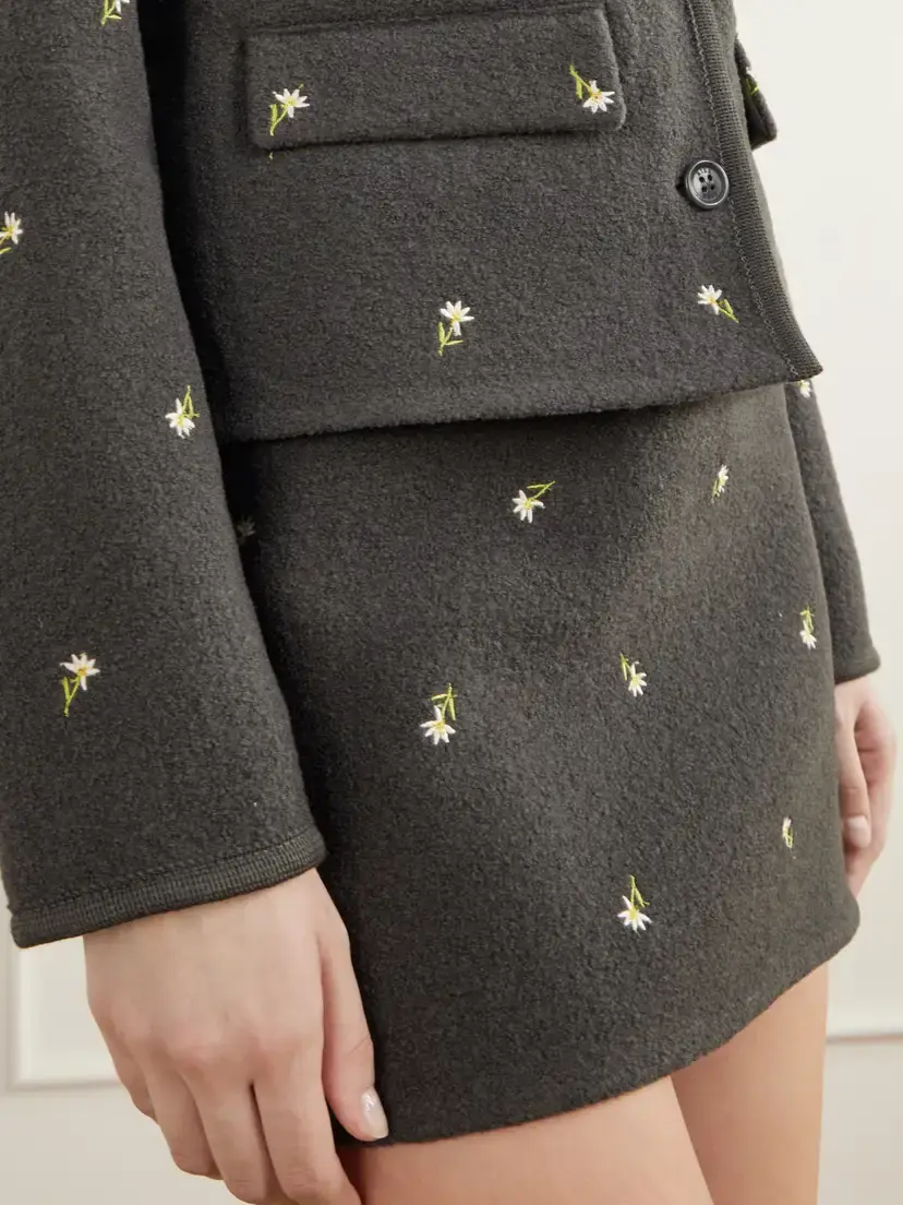 RIER Walker Floral-embroidered Felted Wool-fleece Jacket | Thumbnail 6 RIER Walker Floral-embroidered Felted Wool-fleece Jacket | Thumbnail 6